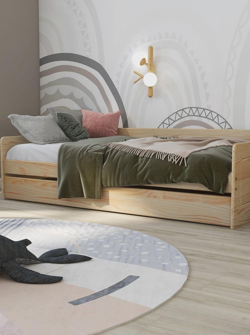 Lit gigogne Marron clair - Kiabi