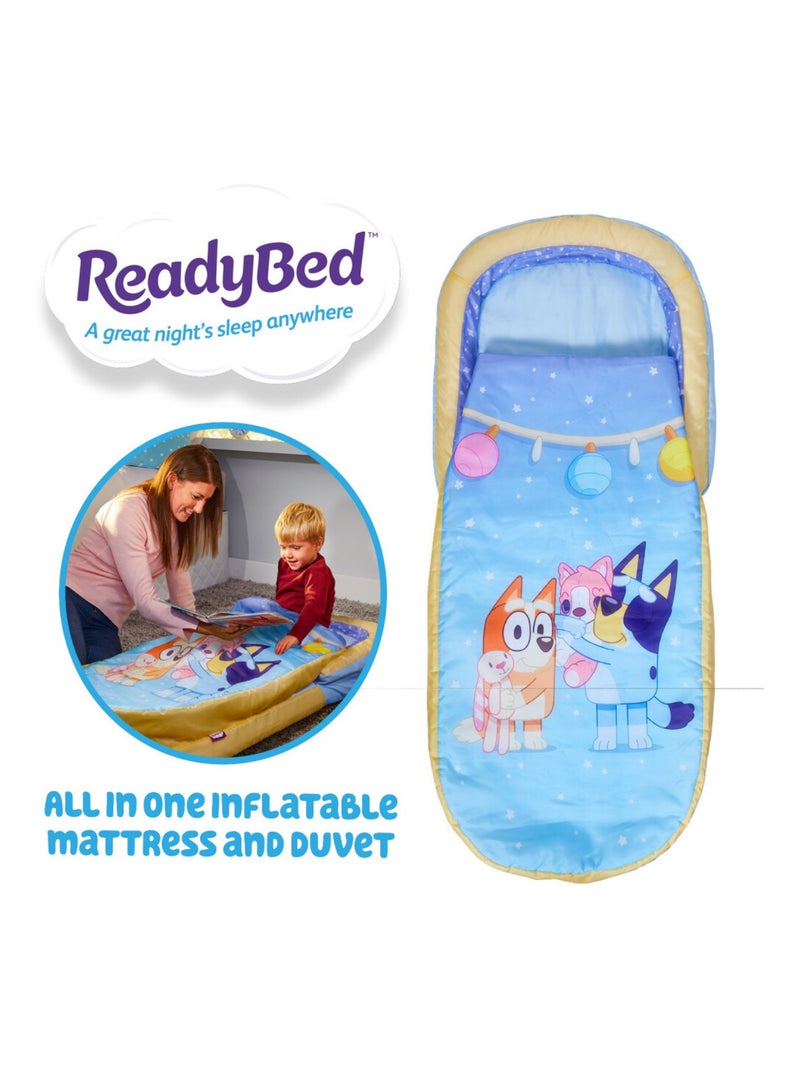 Lit gonflable 2 en 1 avec sac de couchage intégré - Bluey ready bed Bleu - Kiabi