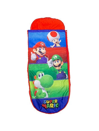 Lit gonflable 2 en 1 avec sac de couchage intégré Nintendo Squad Toad Mario Luigi Yoshi