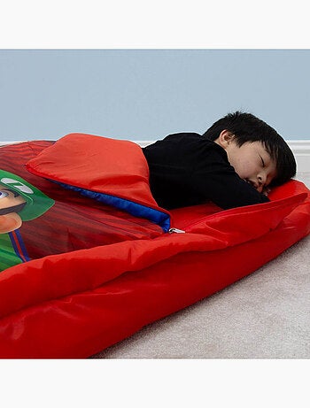 Lit gonflable 2 en 1 avec sac de couchage intégré Nintendo Squad Toad Mario Luigi Yoshi