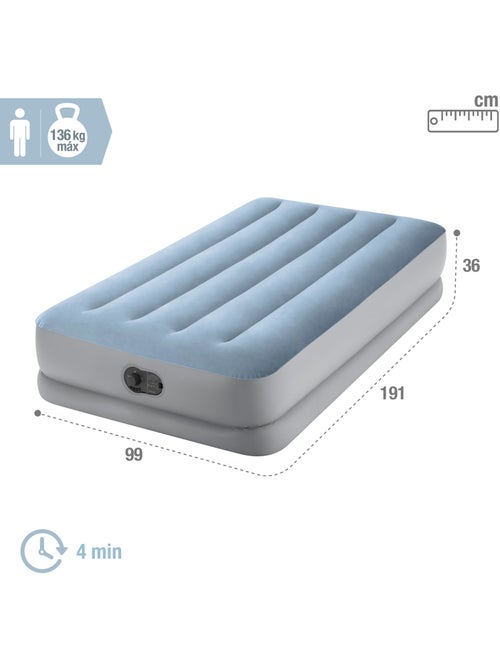 Lit gonflable Raised Comfort USB 1 personne - Kiabi