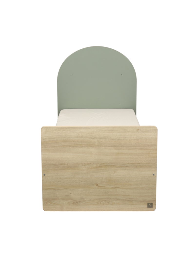 Lit junior 90x190 -  tête de lit forme arche - SAUTHON Vert - Kiabi