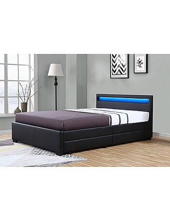 Lit LED avec 4 tiroirs