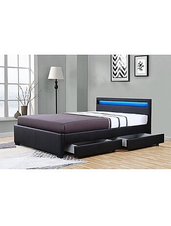 Lit LED avec 4 tiroirs