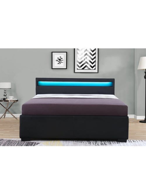 Lit LED avec 4 tiroirs - Kiabi Lit LED avec 4 tiroirs - Kiabi