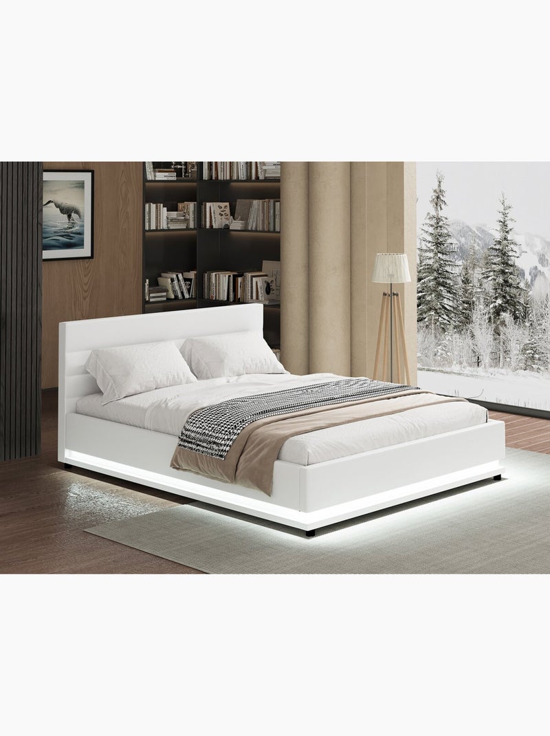 Lit LED avec coffre Blanc - Kiabi