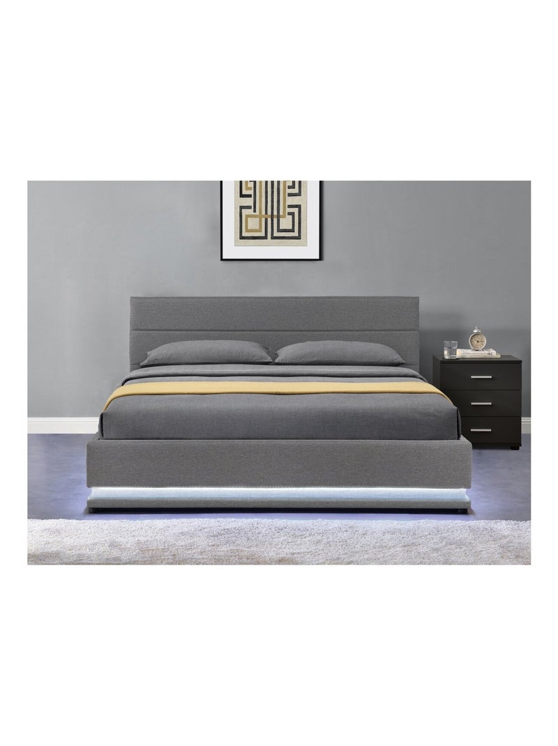 Lit LED avec coffre Gris foncé - Kiabi