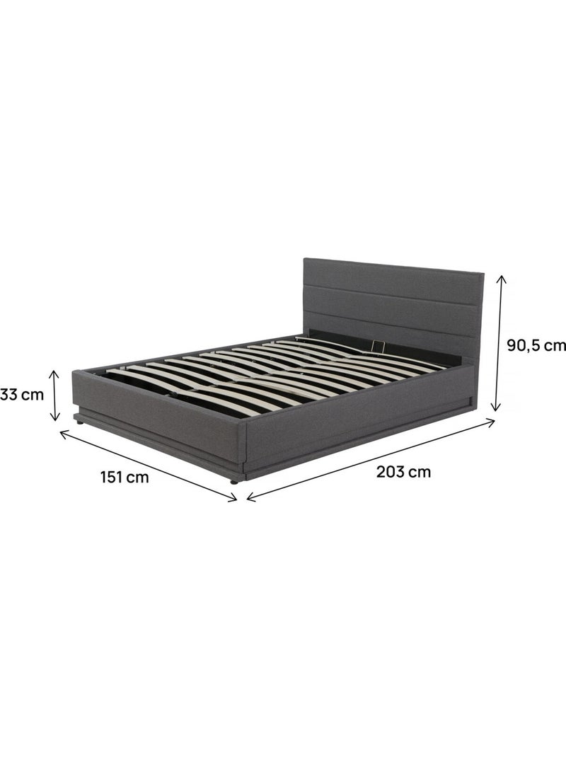 Lit LED avec coffre Gris foncé - Kiabi