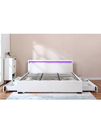 Lit LED avec 4 tiroirs