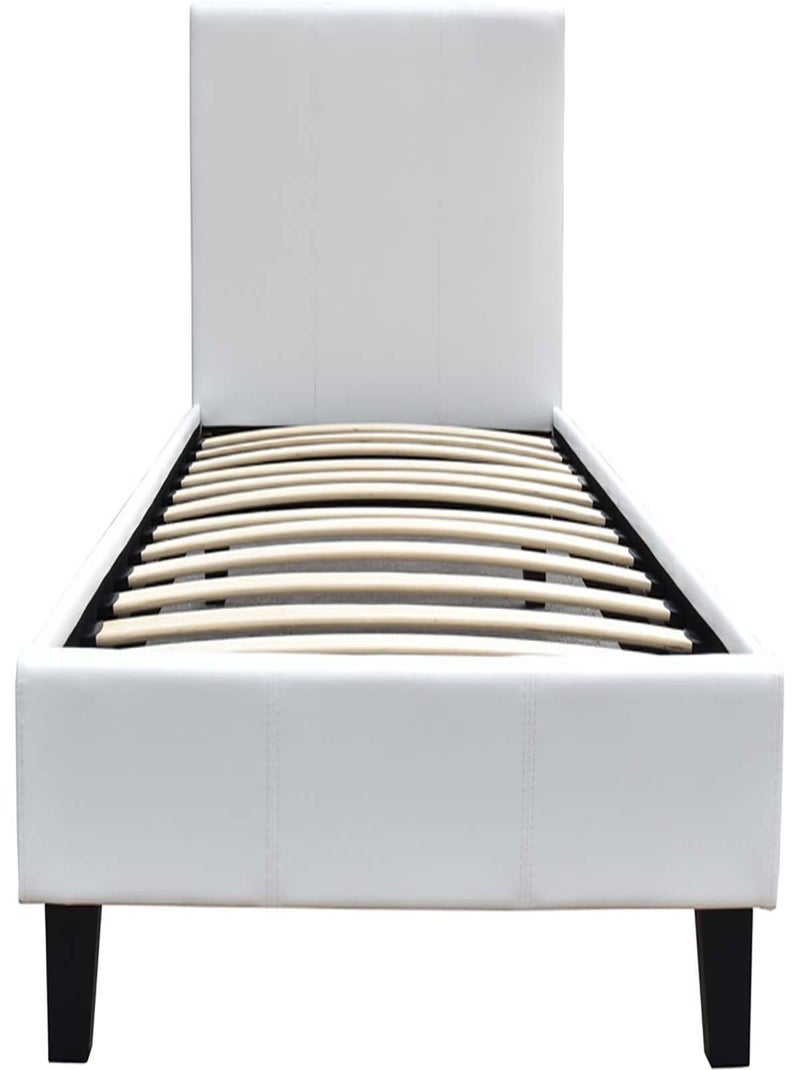 Lit "Lina" - 90 x 190 cm - Blanc Blanc - Kiabi