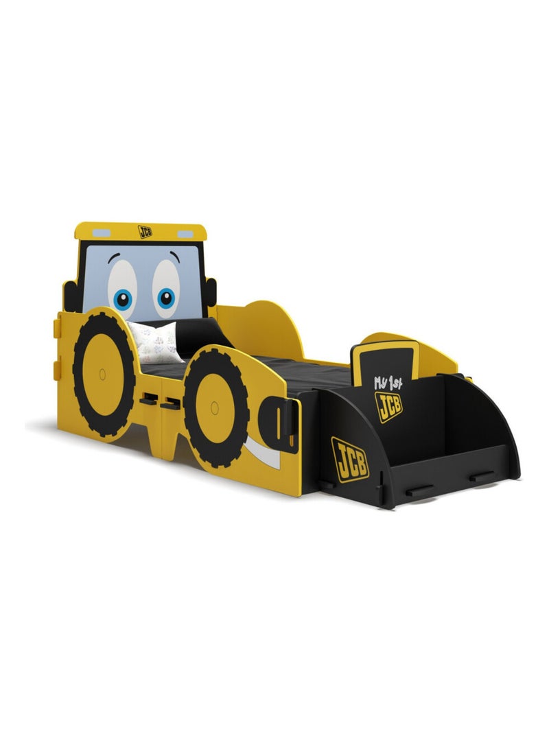 Lit + Matelas JCB à clipser modèle tractopelle Jaune - Kiabi