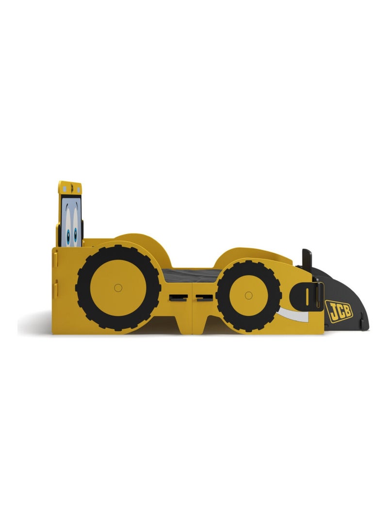 Lit + Matelas JCB à clipser modèle tractopelle Jaune - Kiabi