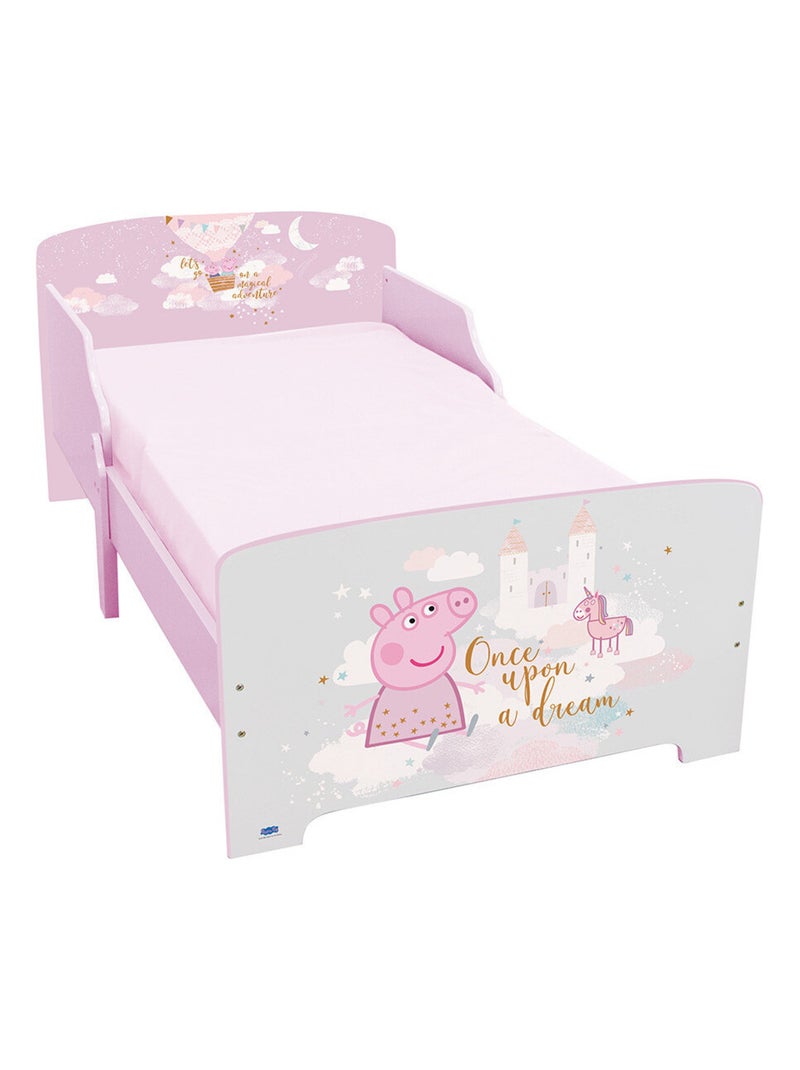 Lit+ matelas Peppa pig Lit + Sommier + lattes + Matelas - 70x140 cm Multicolore - Kiabi