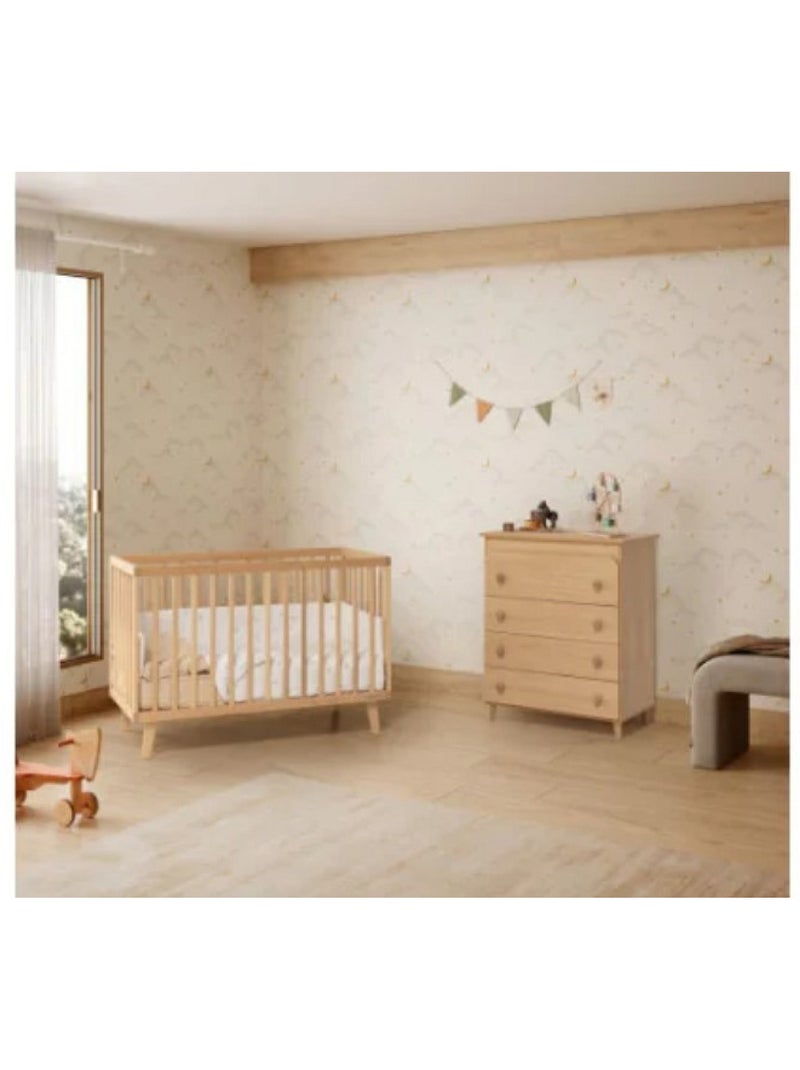 Lit mencia 120x60 cù bois Beige - Kiabi
