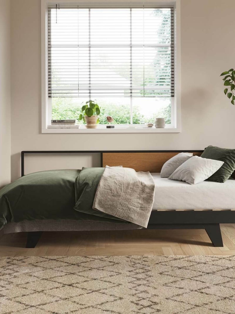 Lit méridienne gigogne Clark - AKITEN RETAIL Noir Marron - Kiabi