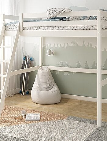 Lit mezzanine 2 places pin massif ISIDORE