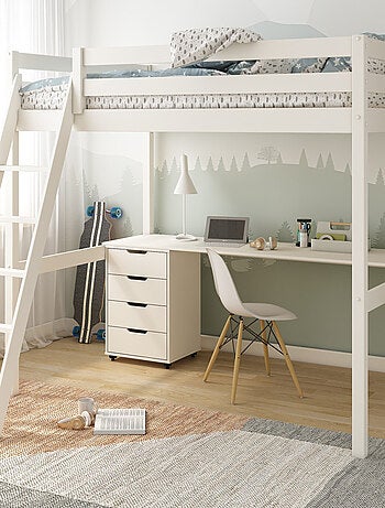 Lit mezzanine 2 places pin massif ISIDORE