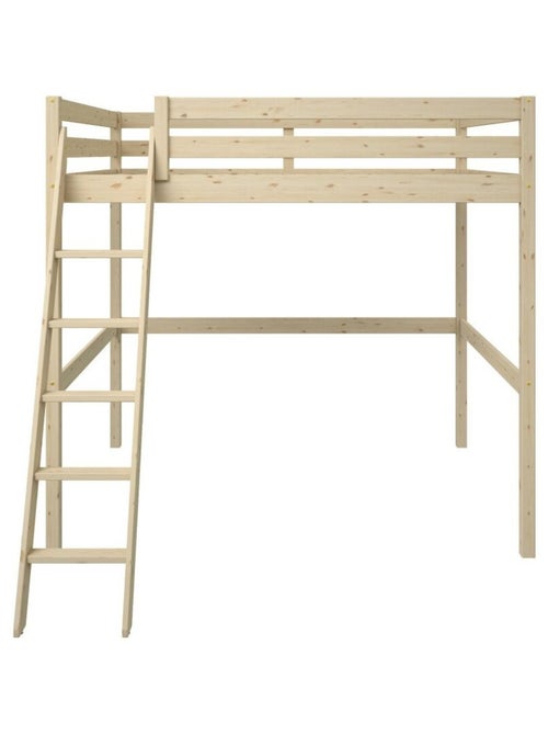 Lit mezzanine 2 places pin massif naturel ISIDORE - Kiabi Lit mezzanine 2 places pin massif naturel ISIDORE - Kiabi
