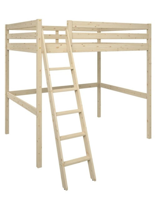 Lit mezzanine 2 places pin massif naturel ISIDORE - Kiabi Lit mezzanine 2 places pin massif naturel ISIDORE - Kiabi