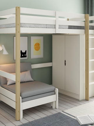 Lit mezzanine avec armoire et fauteuil convertible ARTHUR