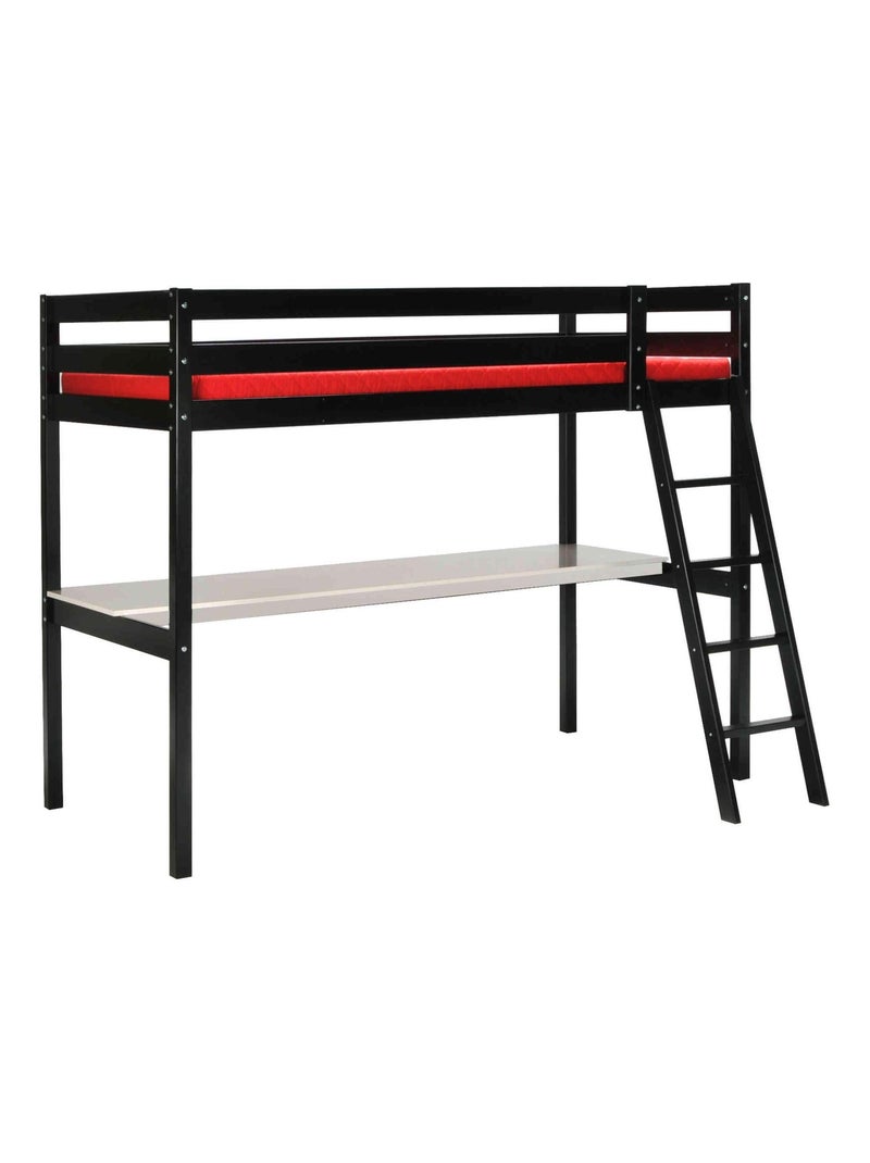 Lit mezzanine avec bureau Noir - Kiabi