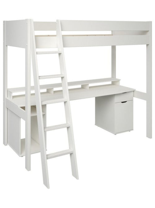 Lit mezzanine avec bureau pin massif  EDOUARD - Kiabi