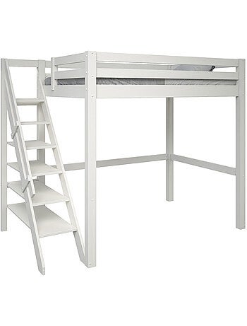 Lit mezzanine deux places en bois massif ARTHUR