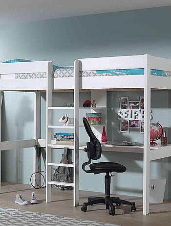 Lit mezzanine, échelle centrale