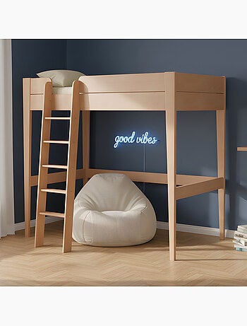 Lit mezzanine en hêtre massif ARMAND