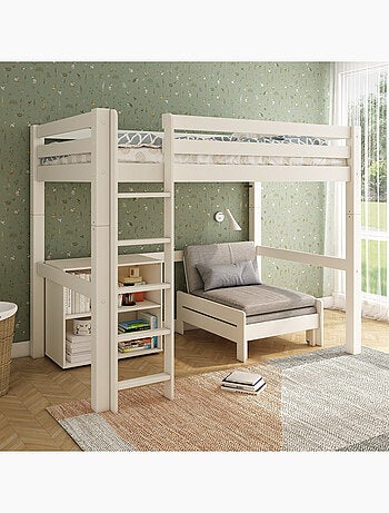 Lit mezzanine extra-solide en bois massif HERCULE