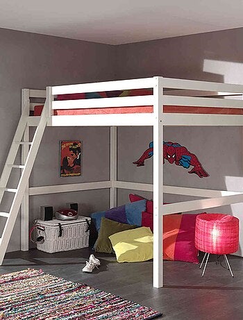 Lit mezzanine laqué