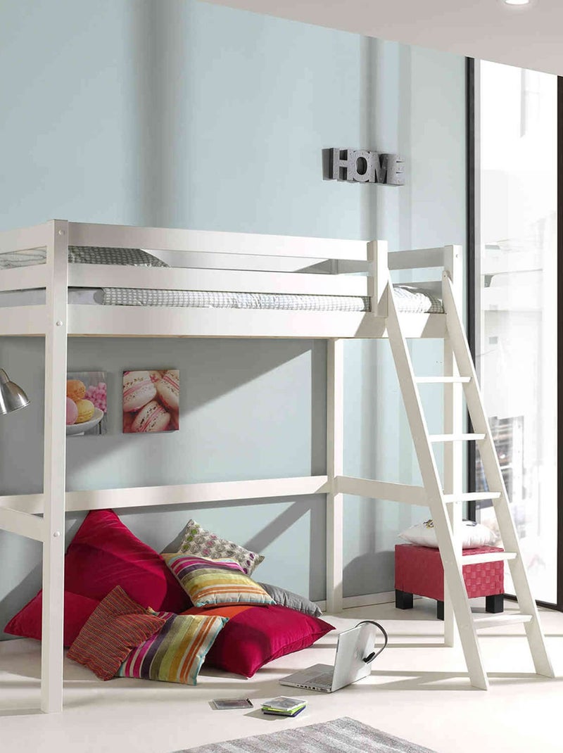 Lit mezzanine laqué Blanc - Kiabi