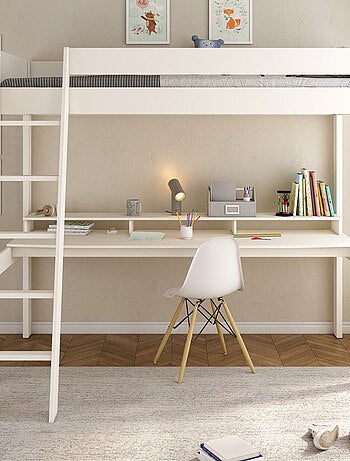 Lit mezzanine pin massif EDOUARD