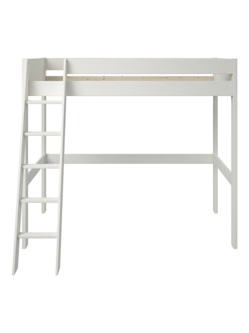 Lit mezzanine pin massif  EDOUARD Blanc - Kiabi