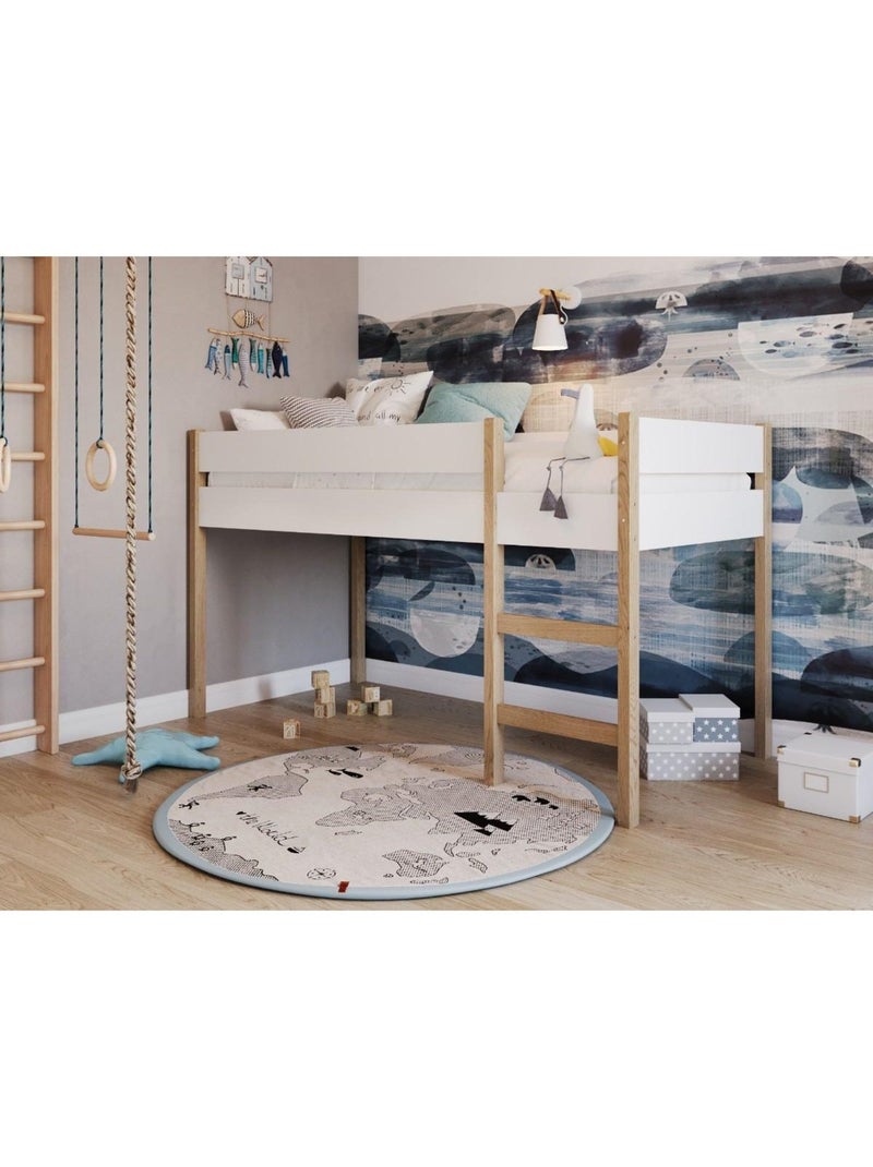 Lit mezzanine pour enfant YappyGrott 90x200cm Blanc - Kiabi