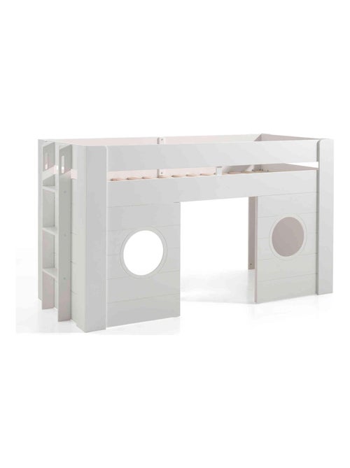 Lit mi hauteur cabine en bois - Kiabi