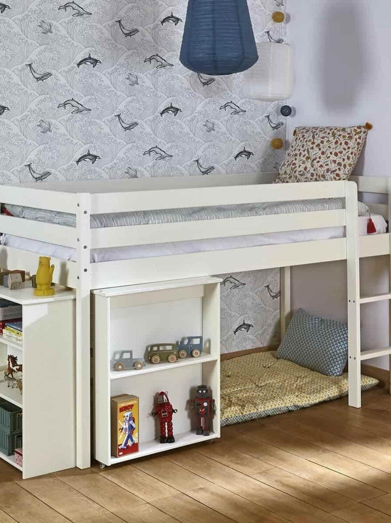 Lit mi-hauteur combiné Davon - AKITEN RETAIL Blanc Blanc - Kiabi