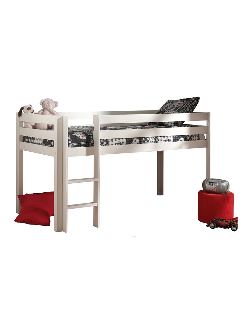 Lit mi hauteur en bois massif Blanc - Kiabi
