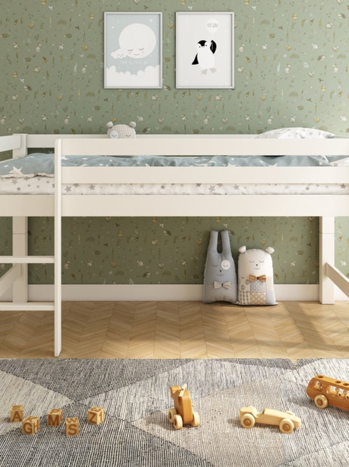 Lit mi-hauteur extra-solide en bois massif  HERCULE - Kiabi