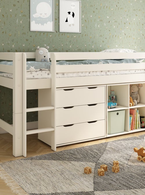Lit mi-hauteur extra-solide en bois massif  HERCULE - Kiabi