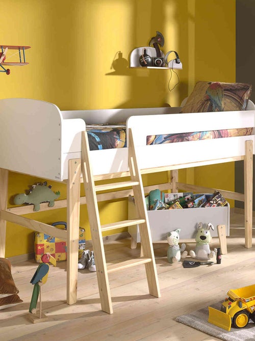 Lit mi hauteur laqué - Kiabi