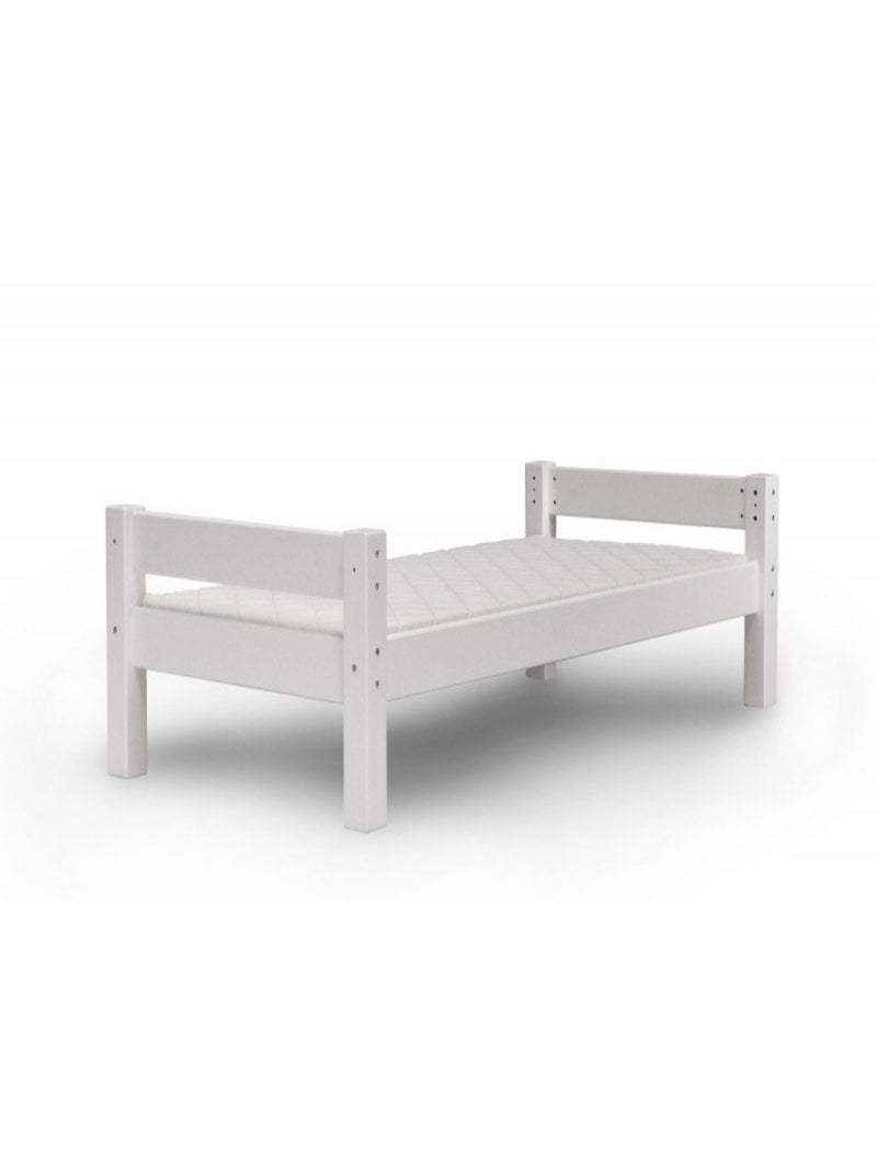 Lit mi-hauteur pin massif  LILJA Blanc - Kiabi
