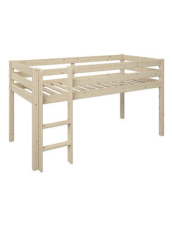 Lit mi-hauteur pin massif naturel ISIDORE