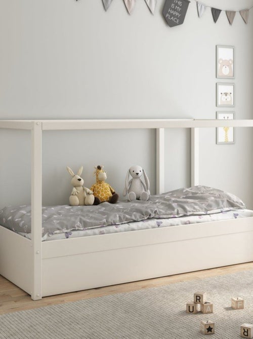 Lit mi-hauteur réversible pin massif  CHARLIE - Kiabi