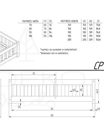 Lit montessori enfant cp mila 90×200 cm pin massif