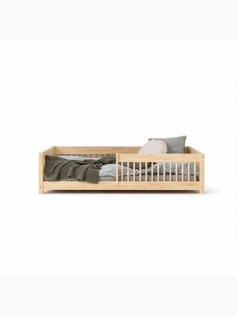 Lit montessori enfant mila cpw 80×190 cm pin massif Marron - Kiabi