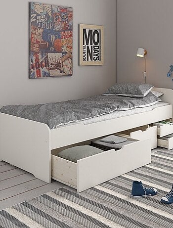 Lit multi-rangements pin massif BASILE