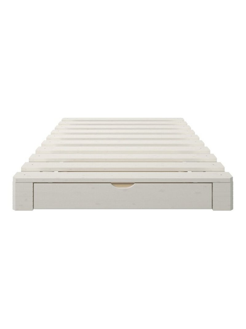 Lit palette pin massif  SIMÉON Blanc - Kiabi