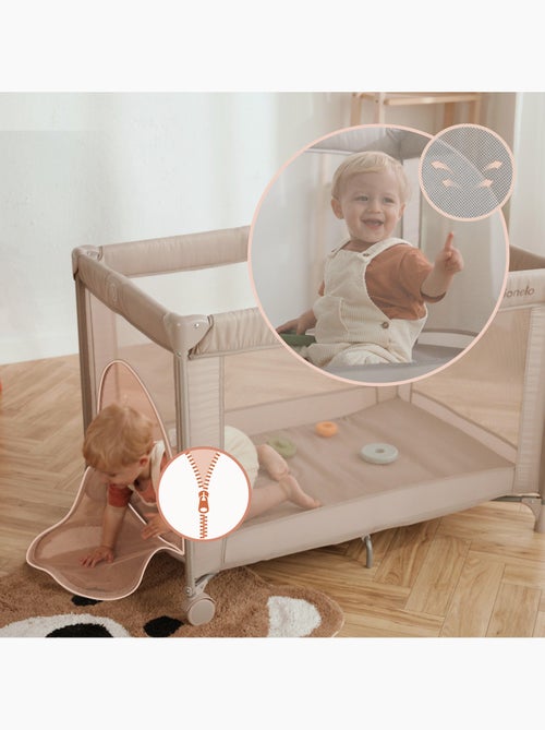 Lit parapluie 2en1 LIONELO Amelie - Parc bébé - Léger - Roulettes - 0-36 mois - Sac inclus - Kiabi