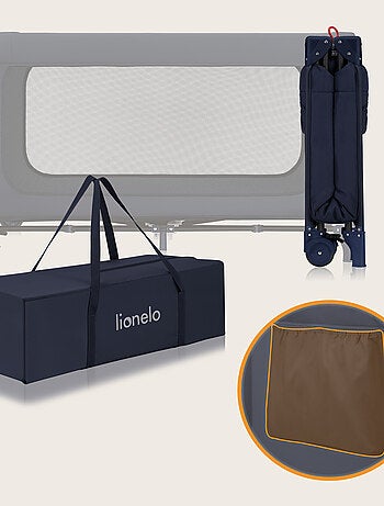 Lit parapluie 2en1 LIONELO Jasmin - Parc bébé - Pliage rapide - Roulettes - 0-36 mois - Poche